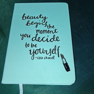 NWT Turquoise Coco Chanel Quote Journal/Notebook